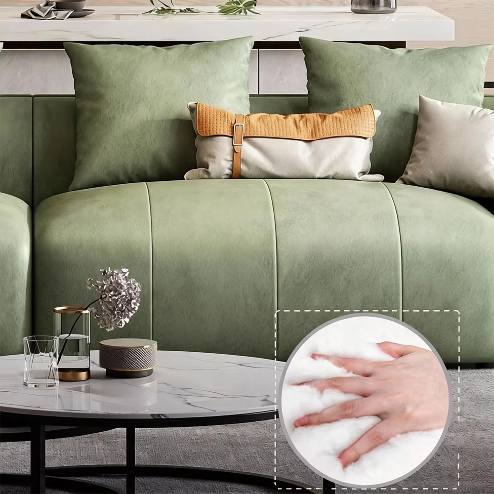 Modern Leather Sectional Modular Sofa with Chaise