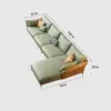Modern Leather Sectional Modular Sofa with Chaise