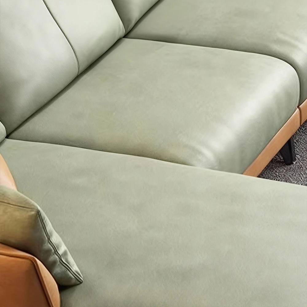 Modern Leather Sectional Modular Sofa with Chaise