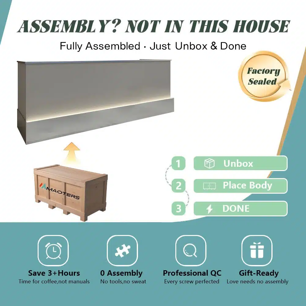 Modern Light Luxury Reception Desk - Maoters