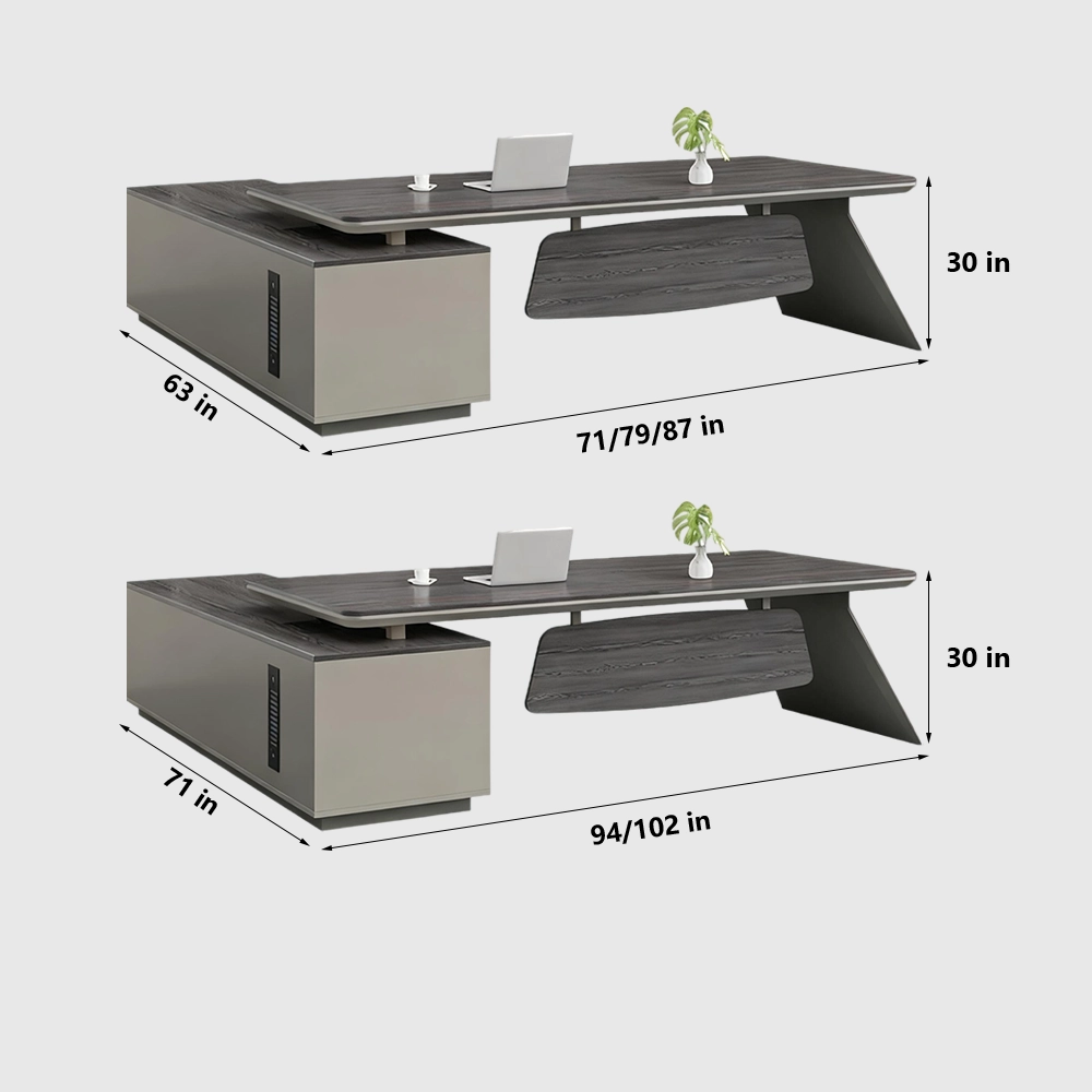 Modern Minimal Manager Desk and Chair Set Specs (2) Modern Minimal Manager Desk and Chair Set