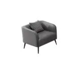 Modern Minimalist Leather Sofa, Double & Triple Seater