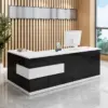 Modern Minimalist Reception Desk - White & Maple