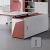 Modern Minimalist Red Executive Desk - Maoters