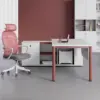 Modern Minimalist Red Executive Desk - Maoters