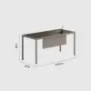 Modern Minimalist Single Executive Desk - Maoters