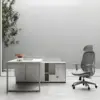 Modern Minimalist White Executive Desk - Perfect Fit