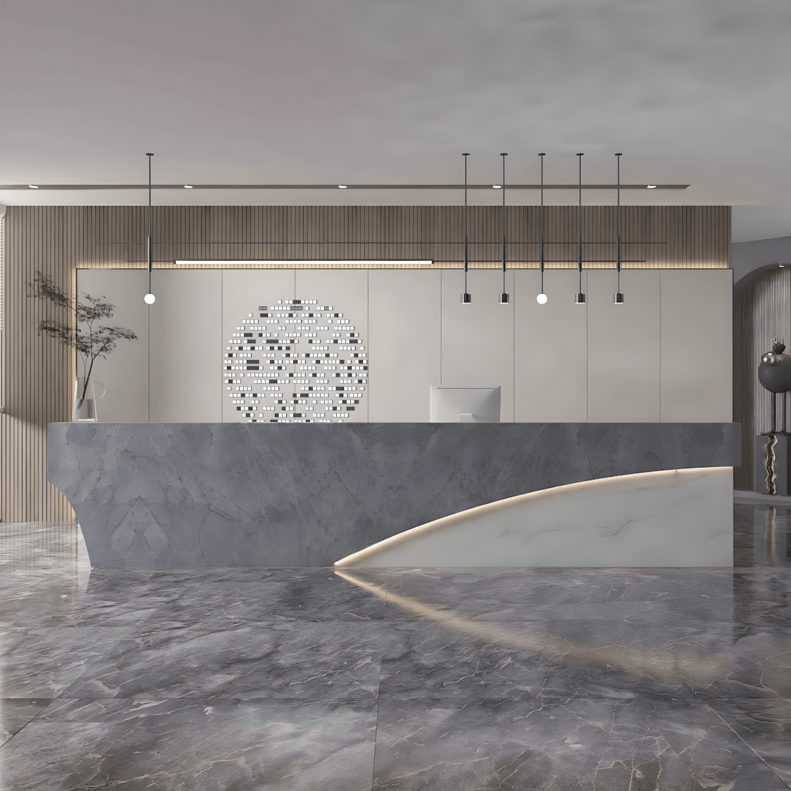 Modern & Simple Company Front Desk - Maoters