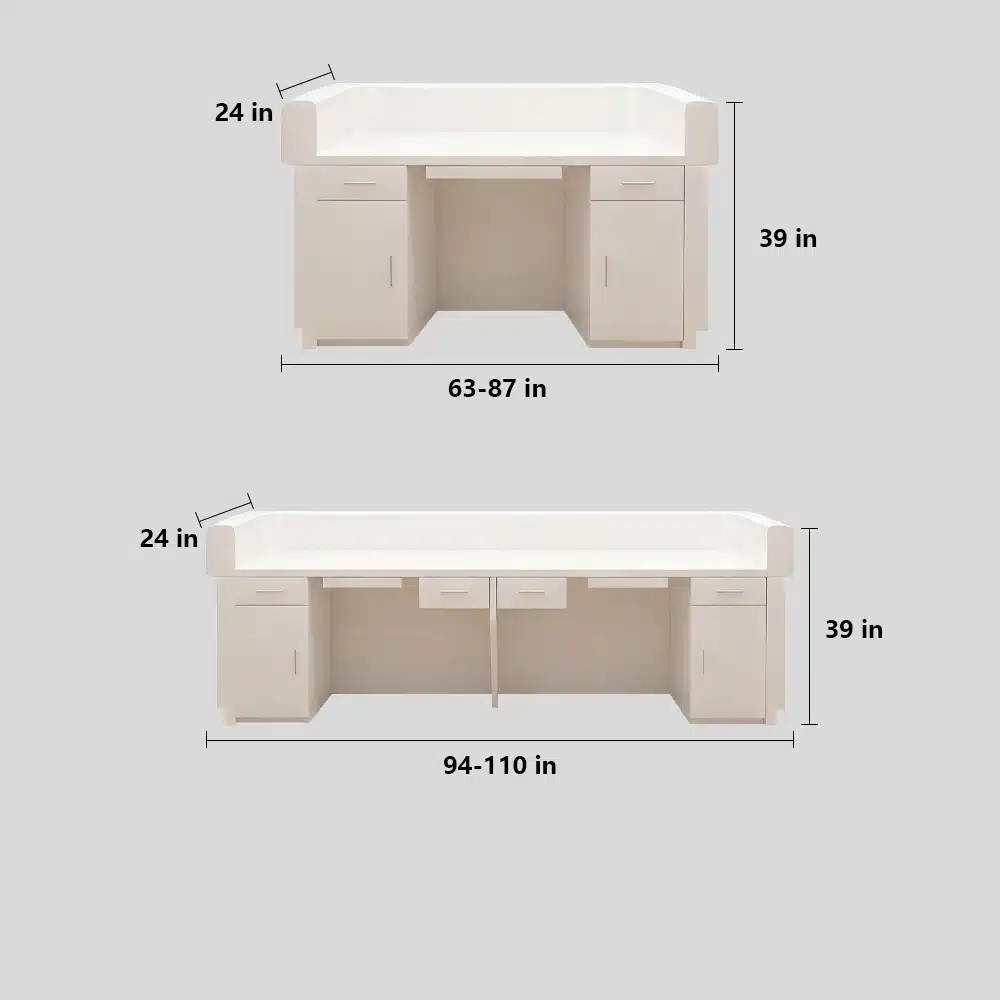 Modern Simple Wood Grain Reception Desk - Maoters Modern Simple Wood Grain Reception Desk - Maoters