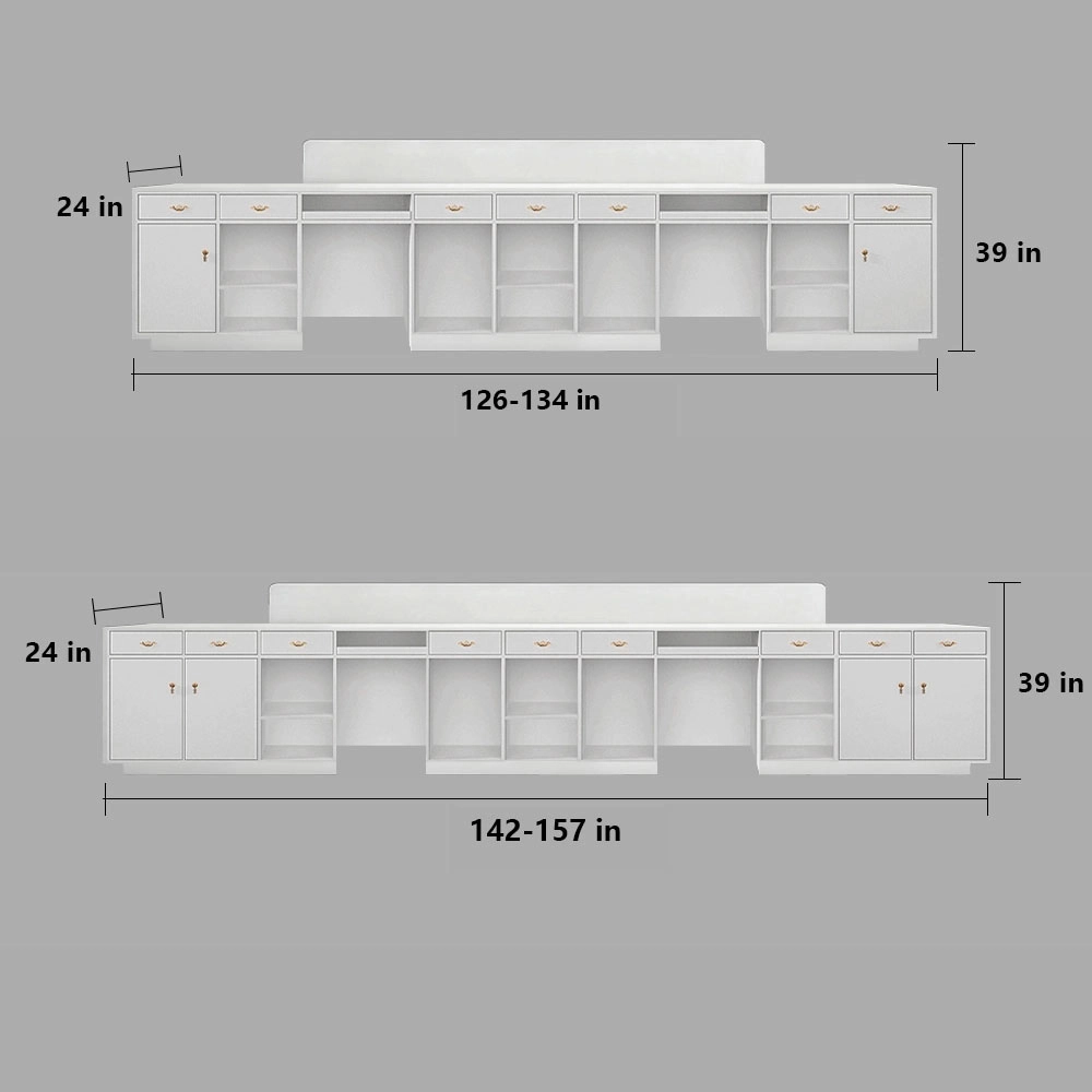 Modern Stainless Steel Front Desk - Sleek & Sturdy Modern Stainless Steel Front Desk - Sleek & Sturdy