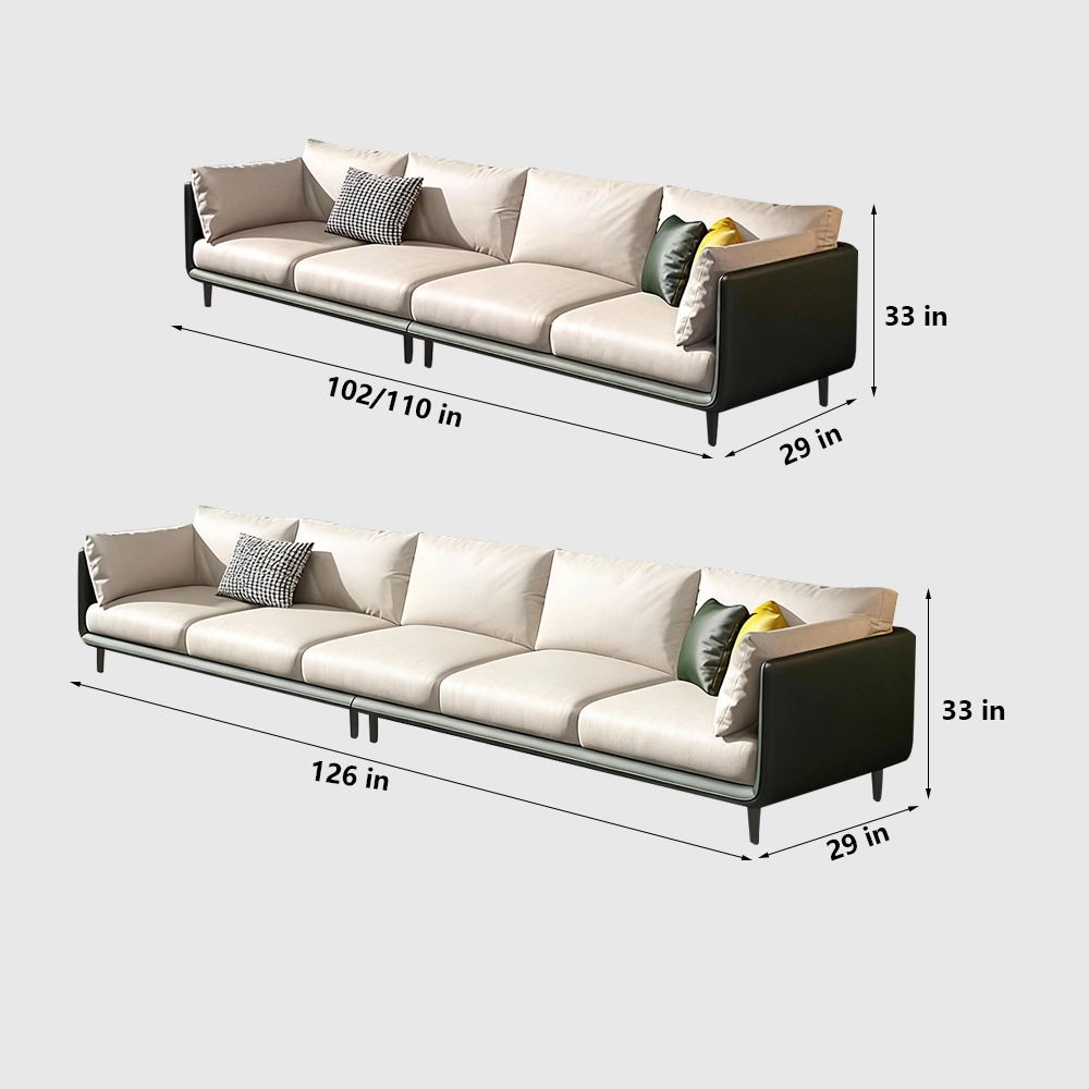 Modern Upholstered Leather Sofa