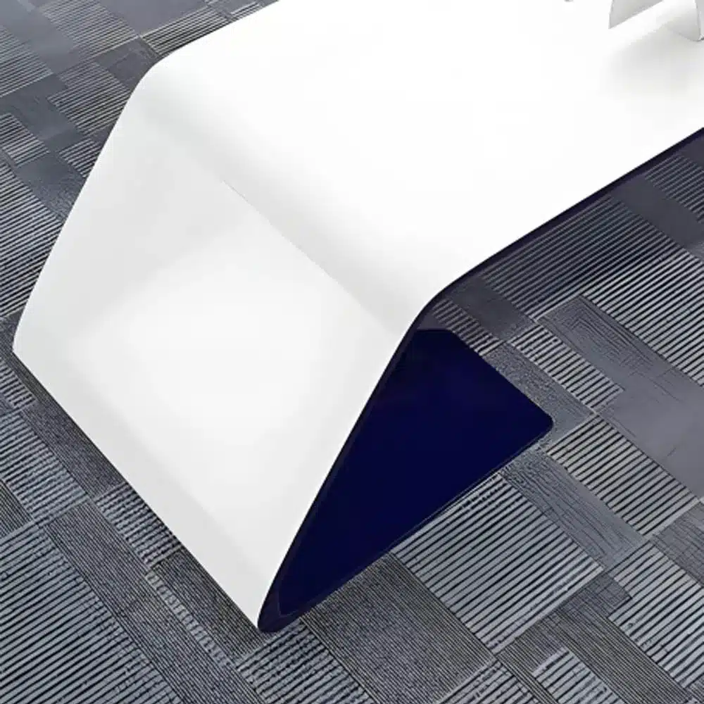 Modern White Manager Desk - Stylish Lacquered Office Modern White Manager Desk - Stylish Lacquered Office