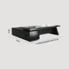 Modern Wooden Office Desk - Black Executive Style