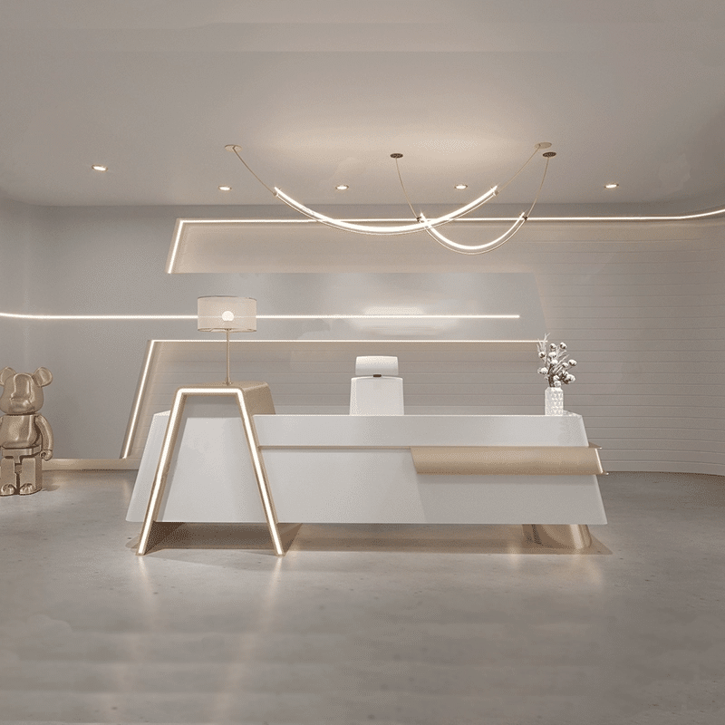 Modern Simple Lacquer Hotel Front Desk Reception Desk