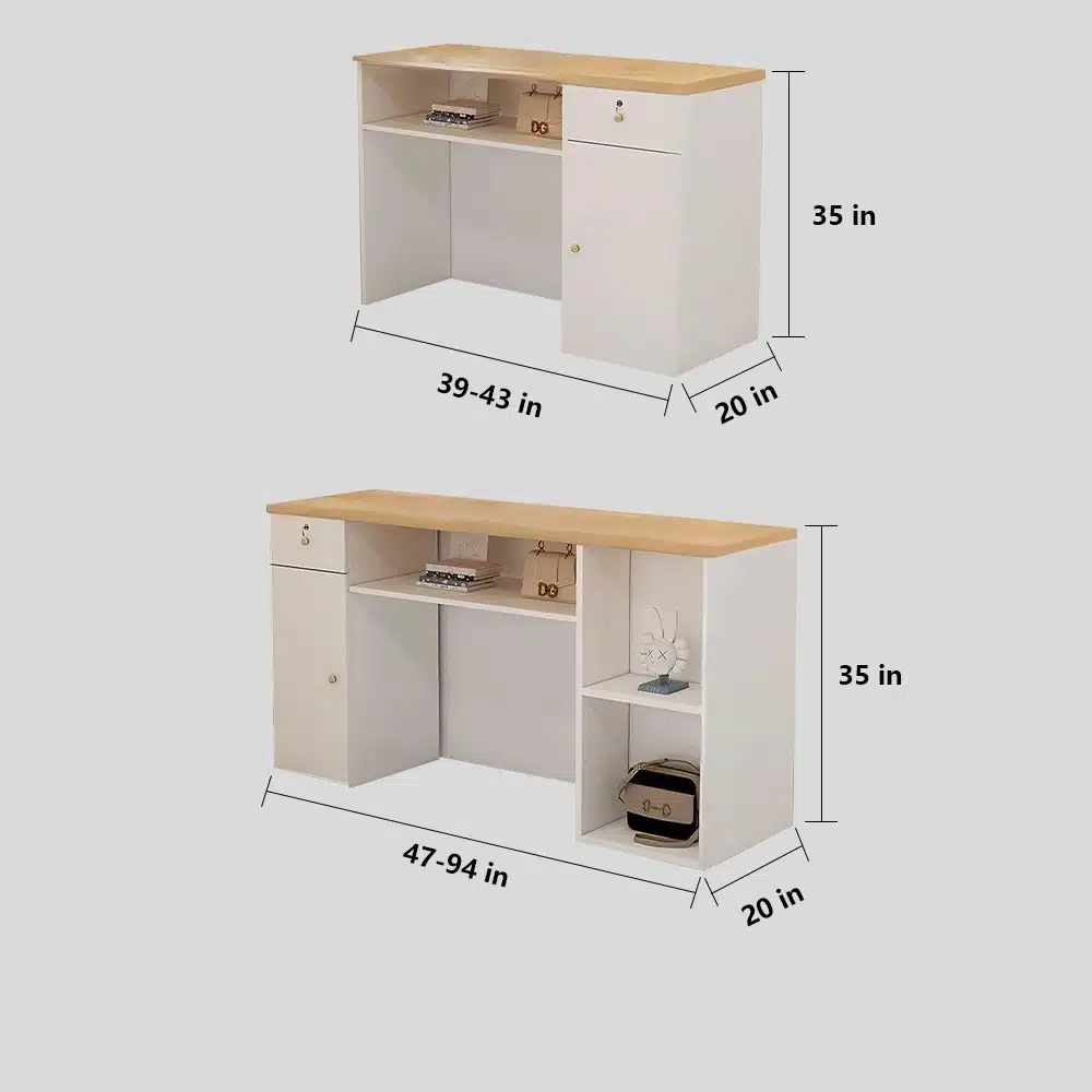 Multilayer solid wood board Modern Cash Register Counter for Reception Desk