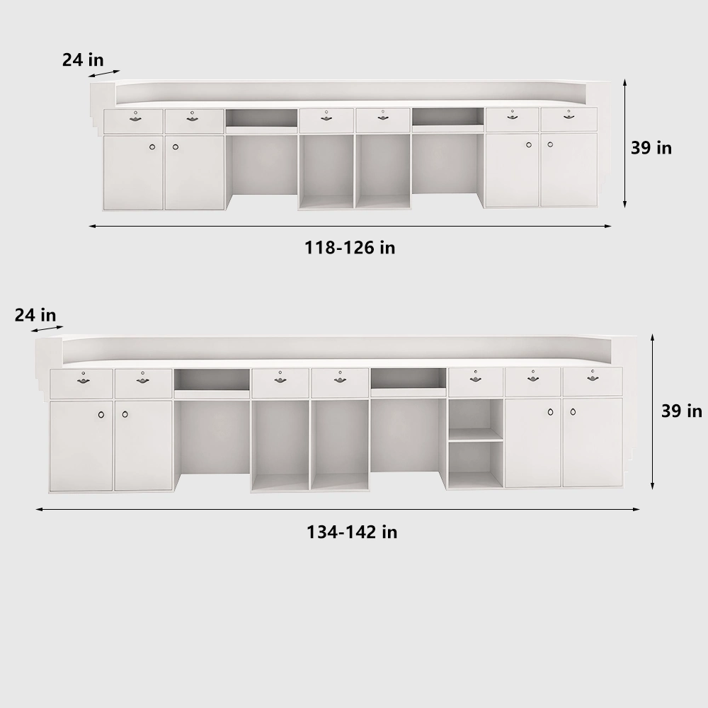 Reception Counter Cashier Desk - Classified Storage