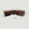 Reception Desk With Solid Wood Grain - Maoters