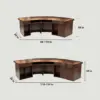 Reception Desk With Solid Wood Grain - Maoters