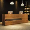 Retro Solid Wood Reception Desk - Maoters