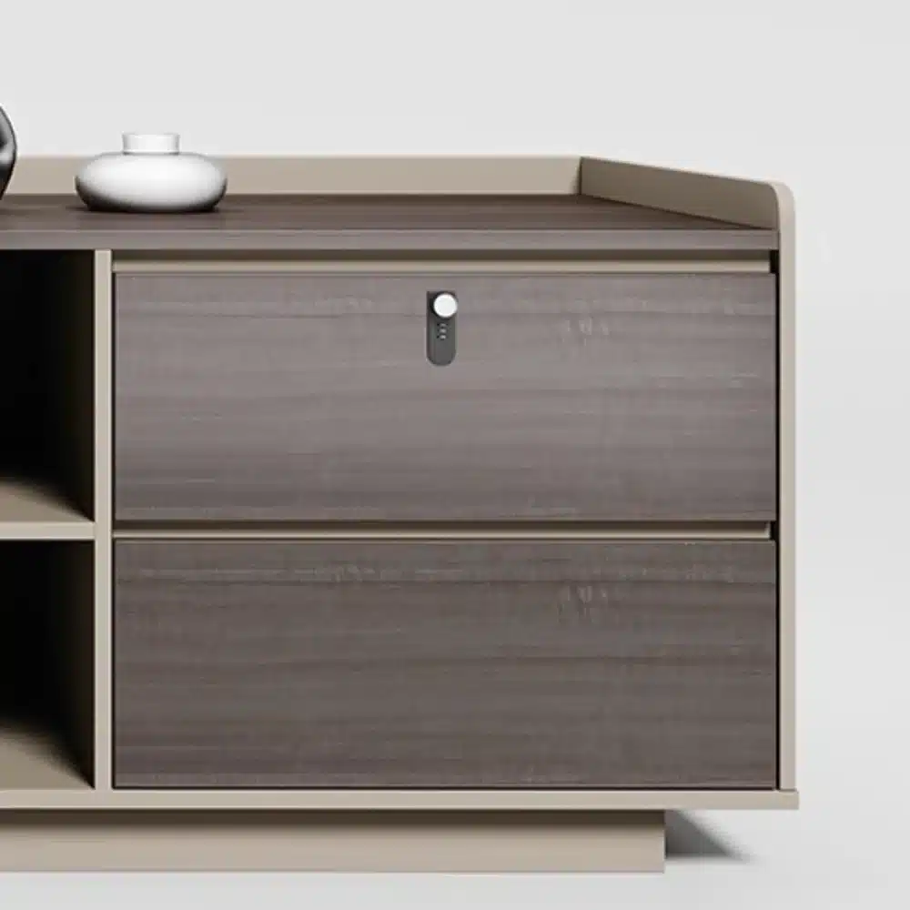 Rhombus-Faced Steel Angled Executive Desk - Maoters