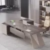 Rhombus-Faced Steel Angled Executive Desk - Maoters