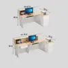 Simple L-shape Wood Reception Desk - Maoters