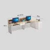 Simple L-shape Wood Reception Desk - Maoters