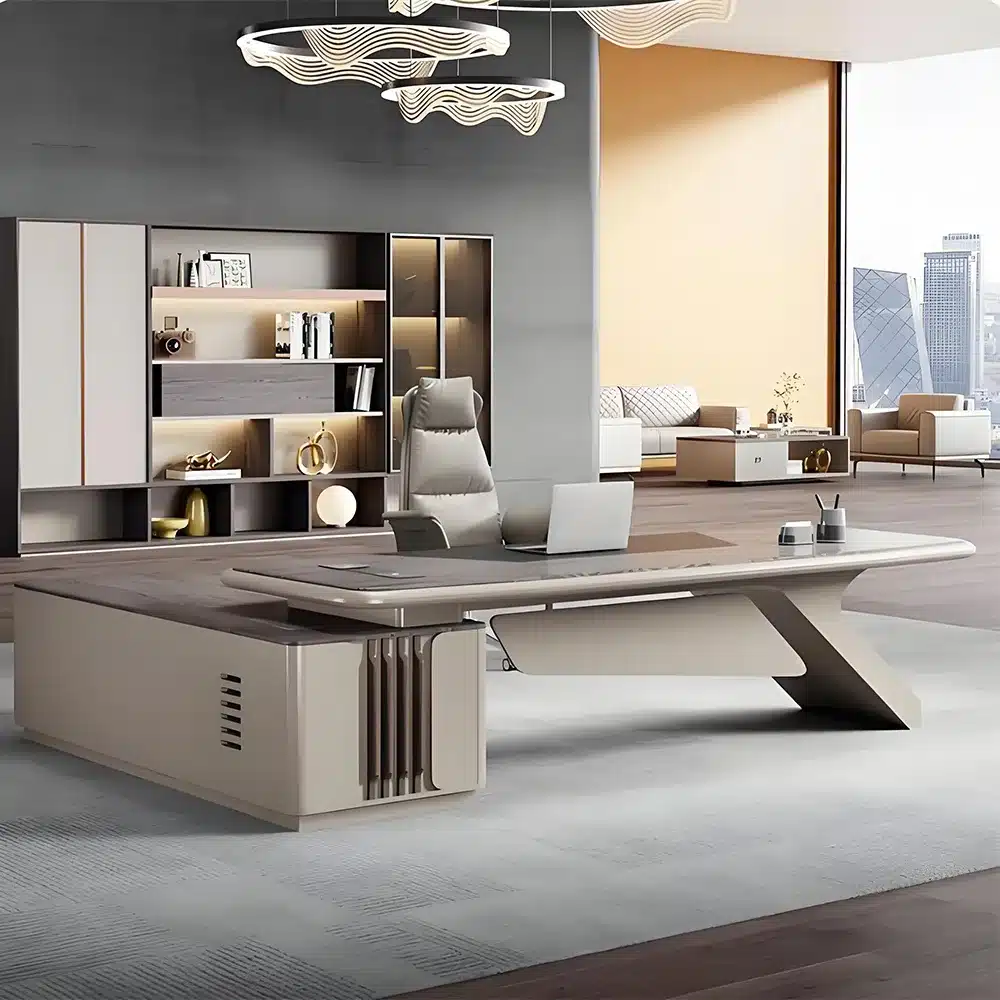 Simple Modern Executive Desk - Premium Lacquer Finish Simple Modern Executive Desk - Premium Lacquer Finish