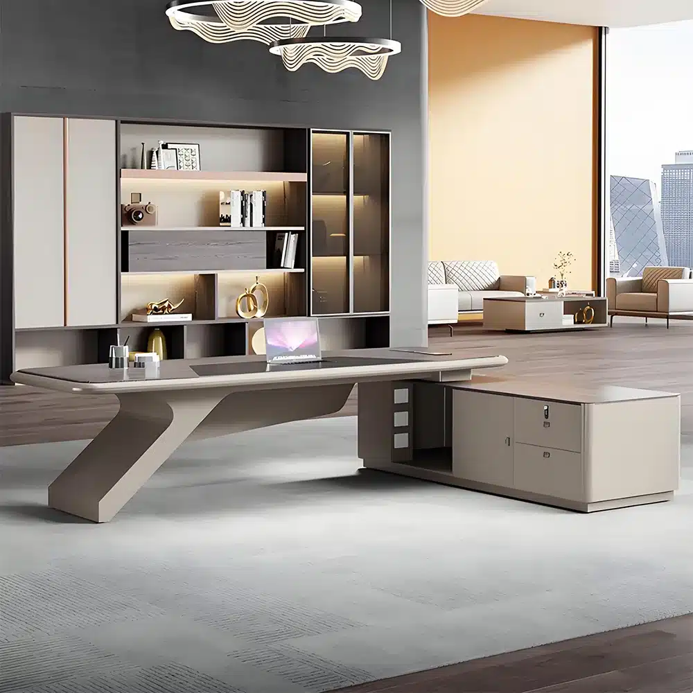 Simple Modern Executive Desk - Premium Lacquer Finish Simple Modern Executive Desk - Premium Lacquer Finish
