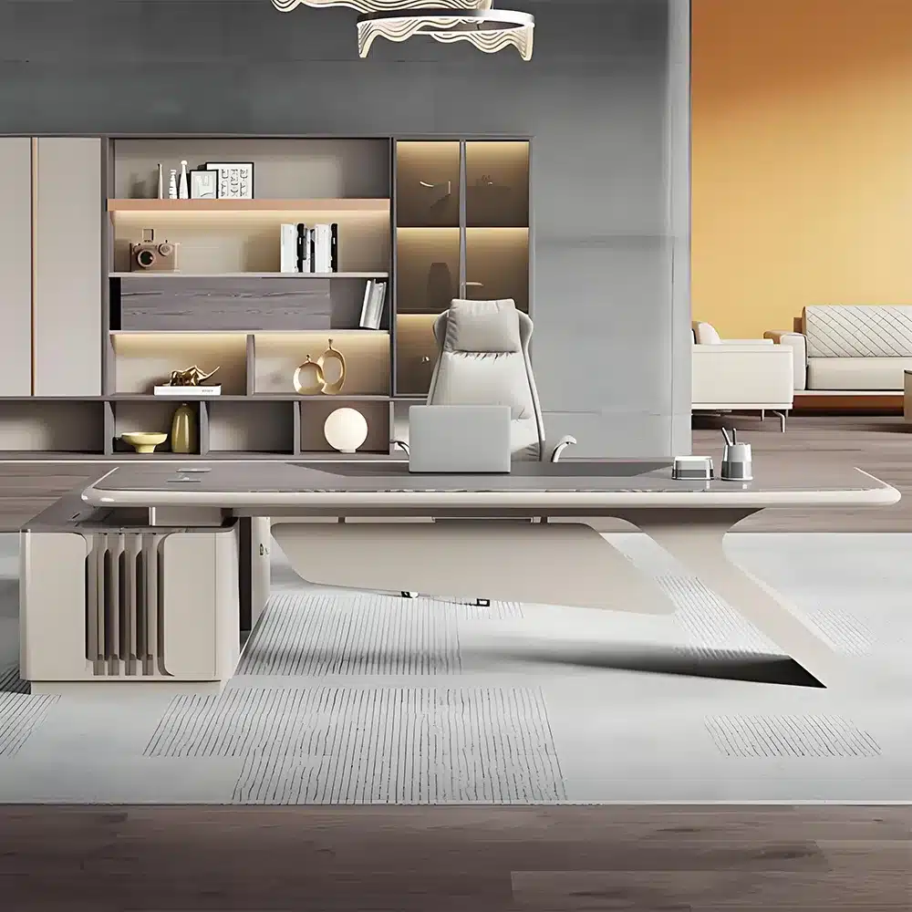 Simple Modern Executive Desk - Premium Lacquer Finish