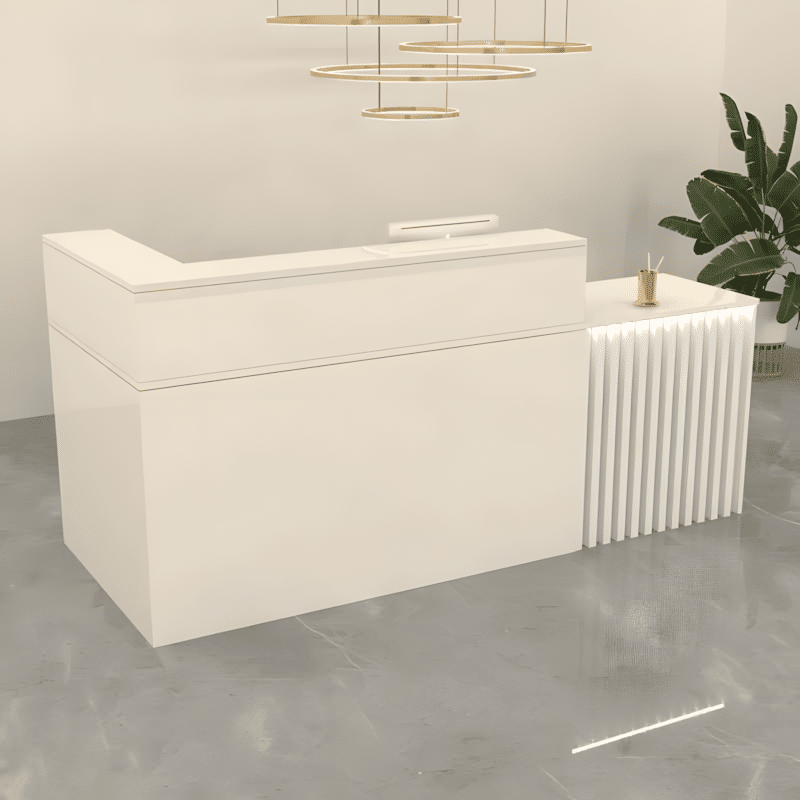 Simple Modern Lacquered Corner Reception Desk - Maoters