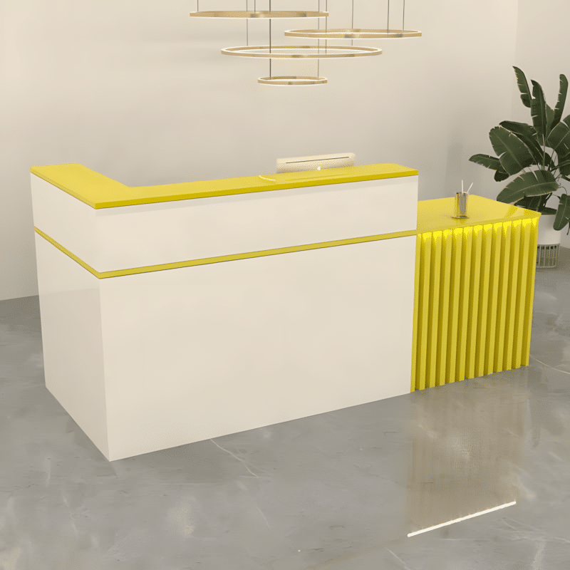 Simple Modern Lacquered Corner Reception Desk - Maoters