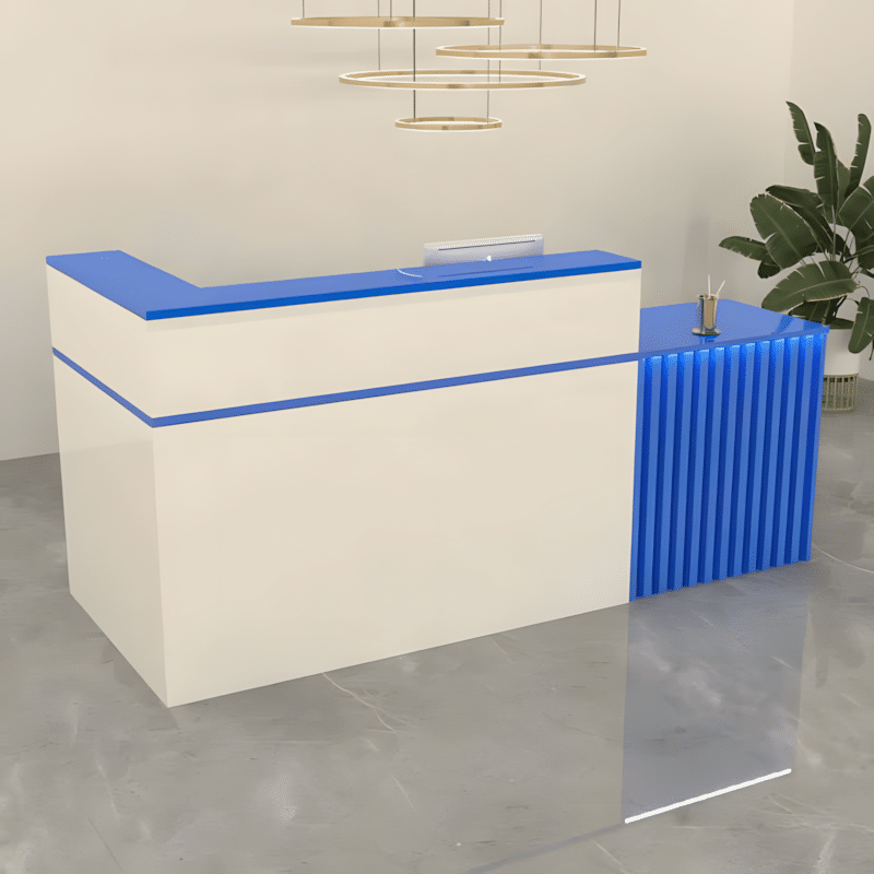 Simple Modern Lacquered Corner Reception Desk - Maoters