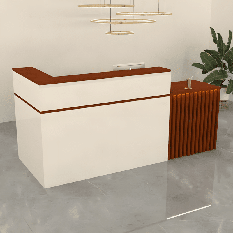 Simple Modern Lacquered Corner Reception Desk - Maoters