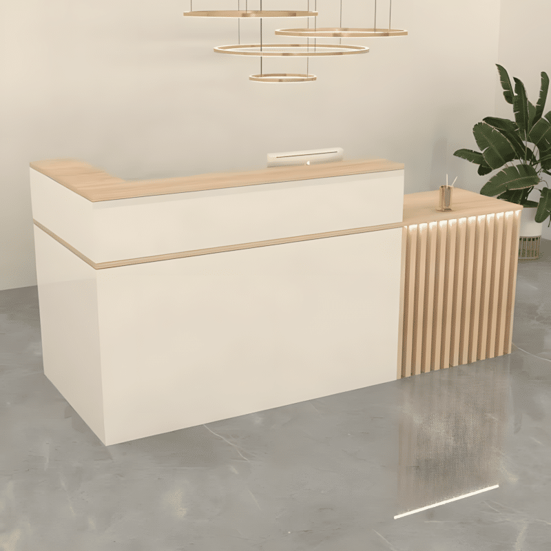 Simple Modern Lacquered Corner Reception Desk - Maoters