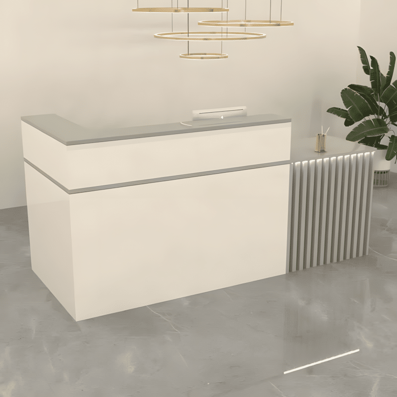 Simple Modern Lacquered Corner Reception Desk - Maoters