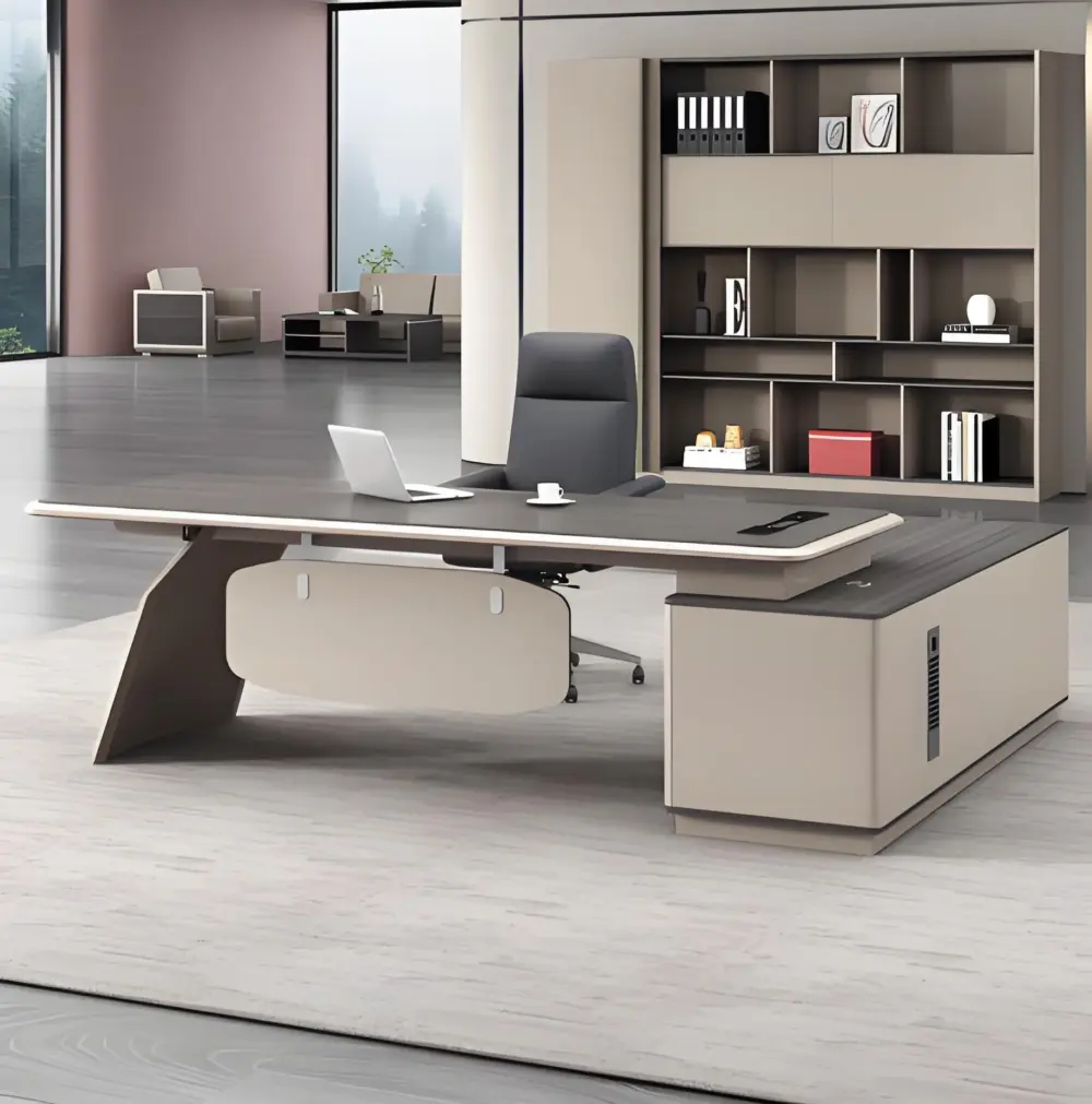 Simple Modern Manager Desk - Light Luxury