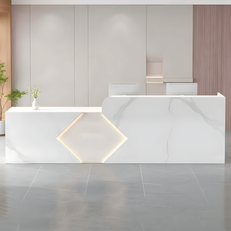 Simple Modern Rectangular Reception Desk
