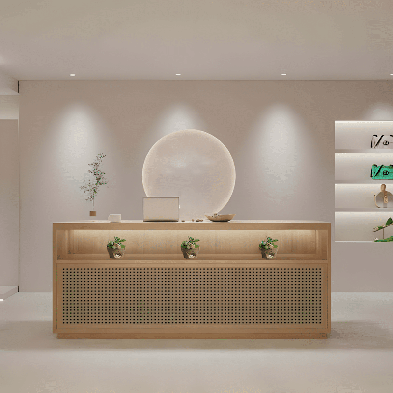 Simple Rattan Cashier Counter - Maoters
