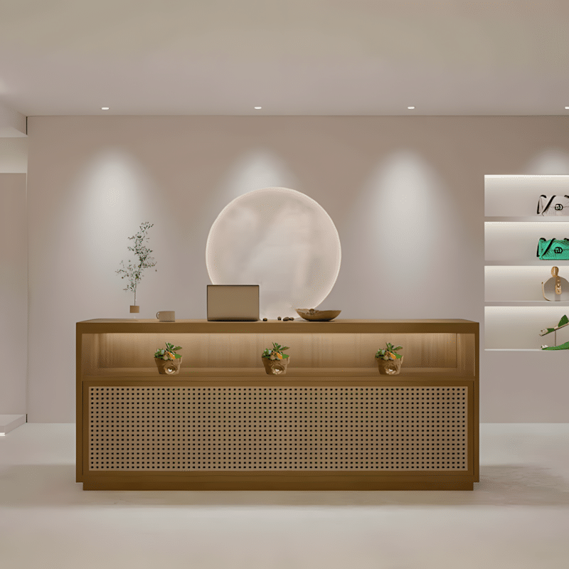 Simple Rattan Cashier Counter - Maoters