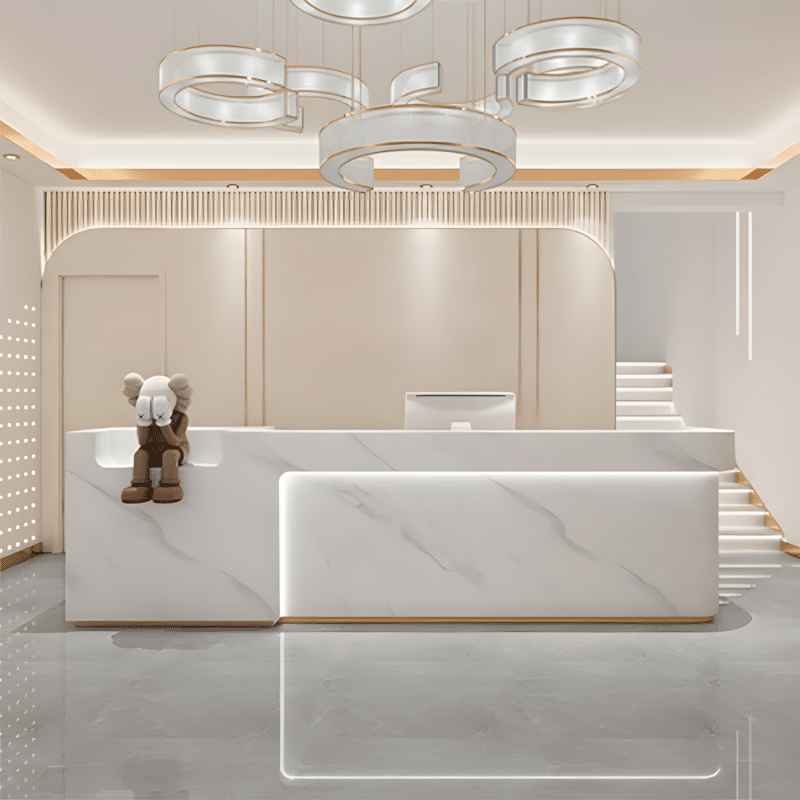 Simple Modern Stainless Steel Reception Desk - Maoters