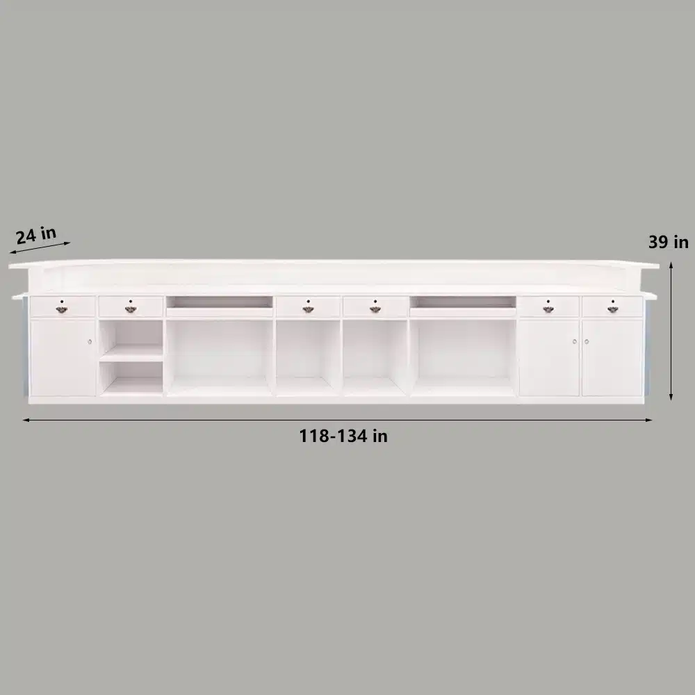 Rectangle Engineered Wood Reception Desk