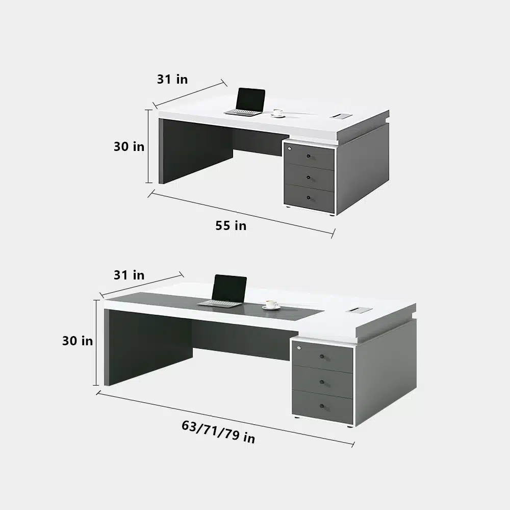 Sleek Modern Desk for Finance Managers & Supervisors Sleek Modern Desk for Finance Managers & Supervisors