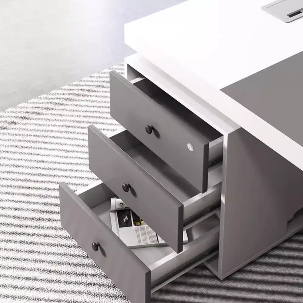 Sleek Modern Desk for Finance Managers & Supervisors Sleek Modern Desk for Finance Managers & Supervisors