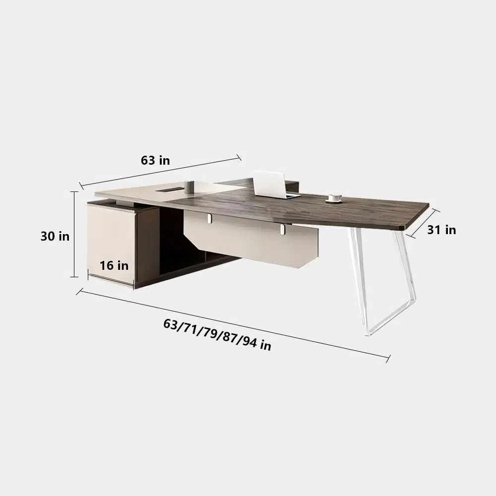 Sleek Panel-style Executive Office Desk Sleek Panel-style Executive Office Desk