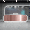 Sleek Stainless Steel Reception Desk - Enhance Your Space