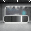 Sleek Stainless Steel Reception Desk - Enhance Your Space