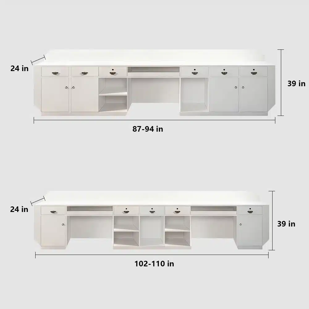 Sleek Stainless Steel Reception Desk - Enhance Your Space Sleek Stainless Steel Reception Desk - Enhance Your Space