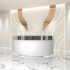 Stainless Semi Circular Reception Desk