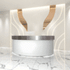 Stainless Semi Circular Reception Desk
